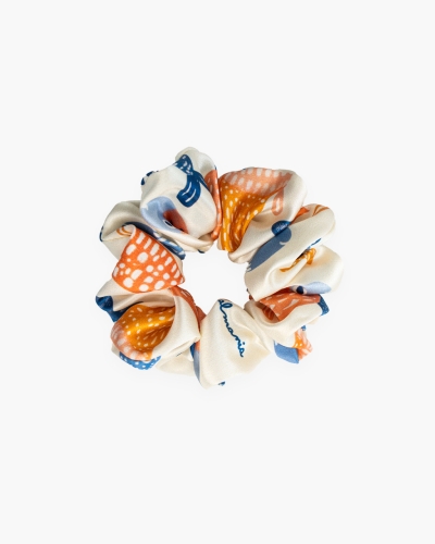 Scrunchie jedwabna – rybki