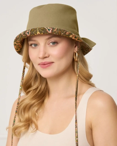 Bucket Hat z jedwabną podszewką - khaki