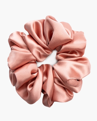 Scrunchie jedwabna XXL – brudny róż