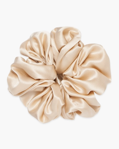 Scrunchie jedwabna XXL – ecru