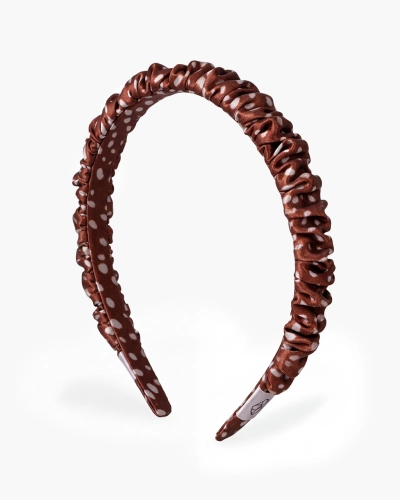 Cienka opaska scrunchie z jedwabiu – bambi