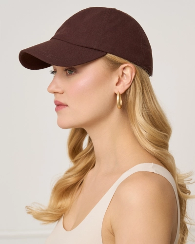 Czapka z daszkiem z jedwabną podszewką - czekolada