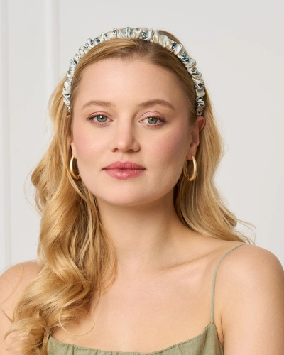 Cienka opaska scrunchie z jedwabiu – coco