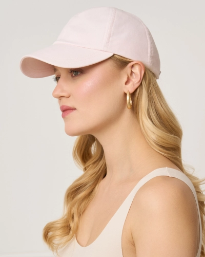Czapka z daszkiem z jedwabną podszewką - jasny róż