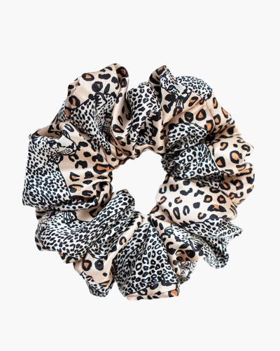 Scrunchie jedwabna XXL – leopard