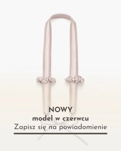 Jedwabny wałek do włosów – rose gold