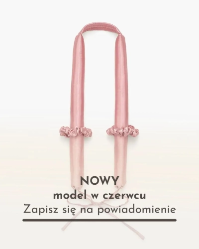 Jedwabny wałek do włosów – brudny róż