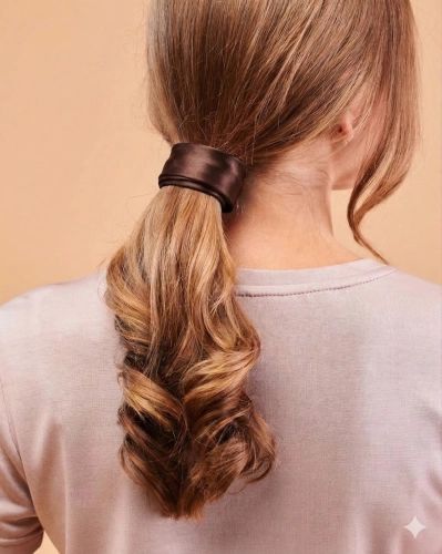 OUTLET TWISTHAIR Jedwabny twister do włosów – czekolada
