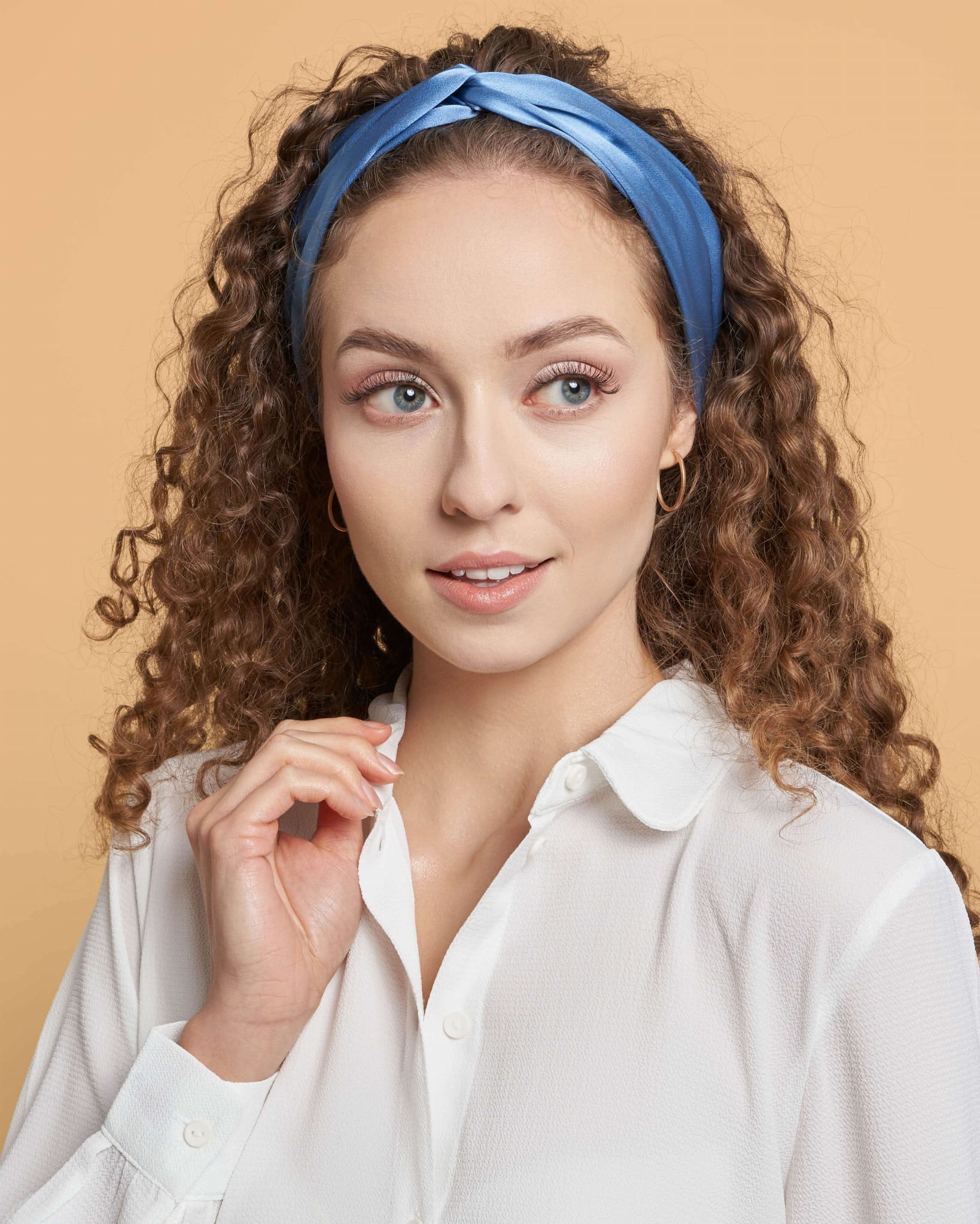 materiałowa opaska jedwabna niebo almania