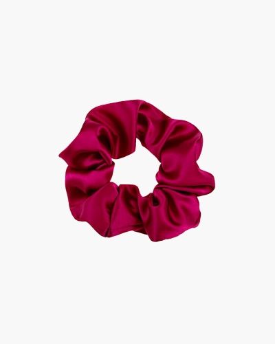 OUTLET scrunchie jedwabna fuksja