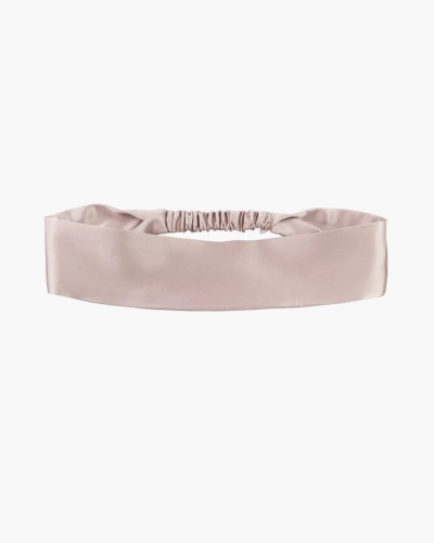 OUTLET Opaska materiałowa prosta z jedwabiu – rose gold