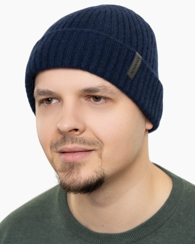 Kaszmirowa-męska-czapka-z-jedwabną-podszewką-granat-prążek-1.jpg