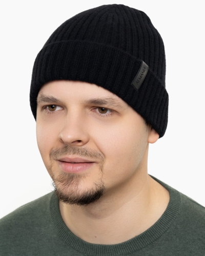 Kaszmirowa-męska-czapka-z-jedwabną-podszewką-czarny-prążek-1.jpg