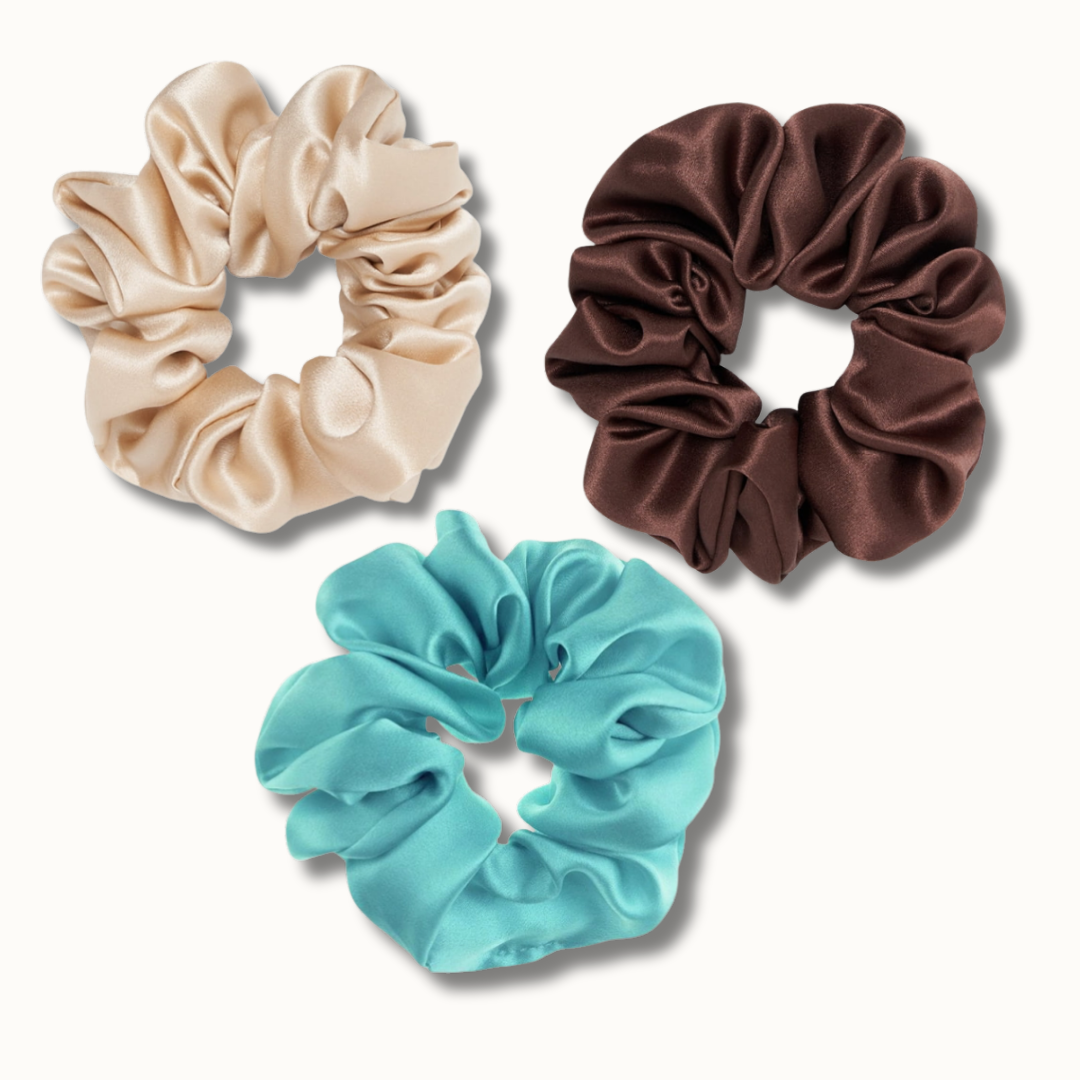 Scrunchie jedwabna seledynowa outlet ALMANIA